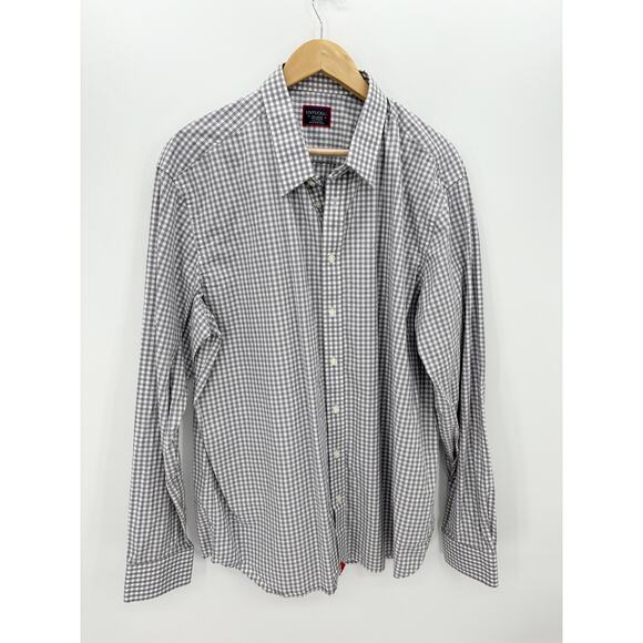 UnTUCKit Mens XXL Tall Regular Cotton Purple White Checkered Button Down Shirt - Picture 1 of 8